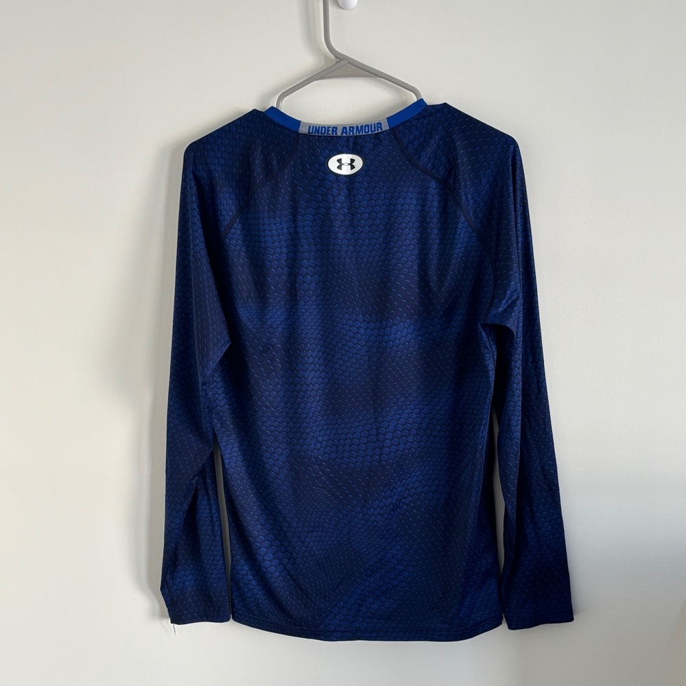 Under Armour Men's Long Sleeve Compression Shirt - Navy Blue - Picture 5 of 5